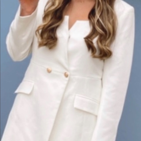 Blazer Romper Outfit with Gold Buttons Size L, Worn Once - Picture 3 of 6